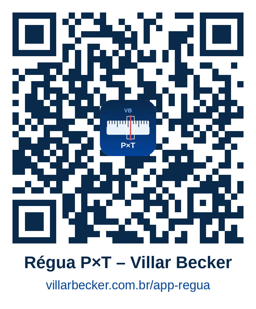 Download QR code para instalar o app Régua P×T